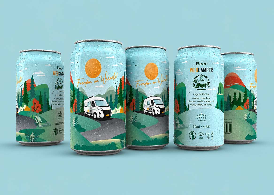Canettes de bière WEBCAMPER