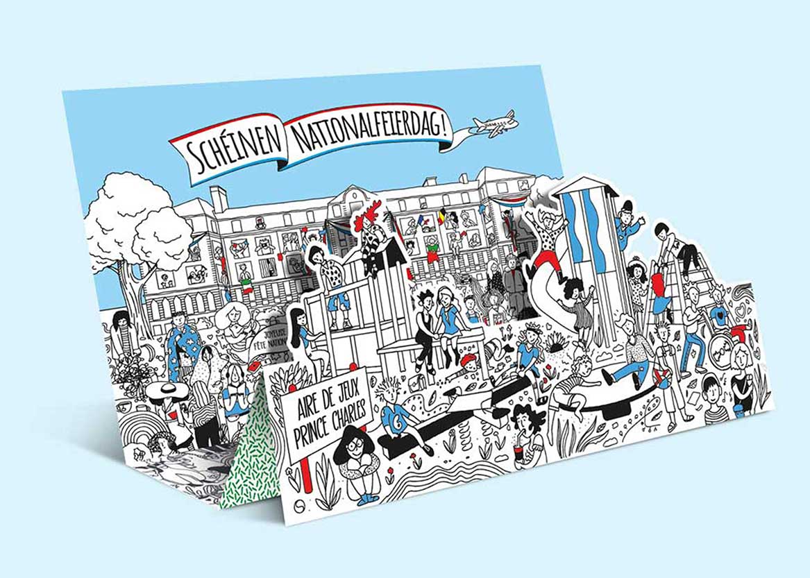 Carte de vœux de la Fête nationale du Luxembourg